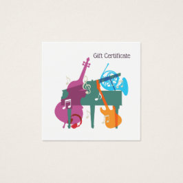 Custom Music Lessons Gift Certificate