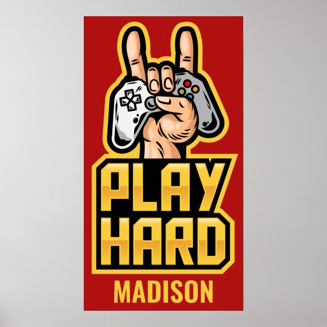 Custom name Gamer Poster (Frente)