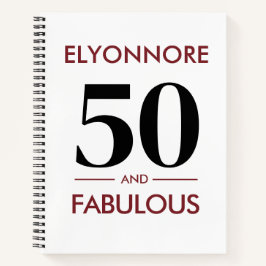 Custom Name Modern 50 And Fabulous Cherry Wine 