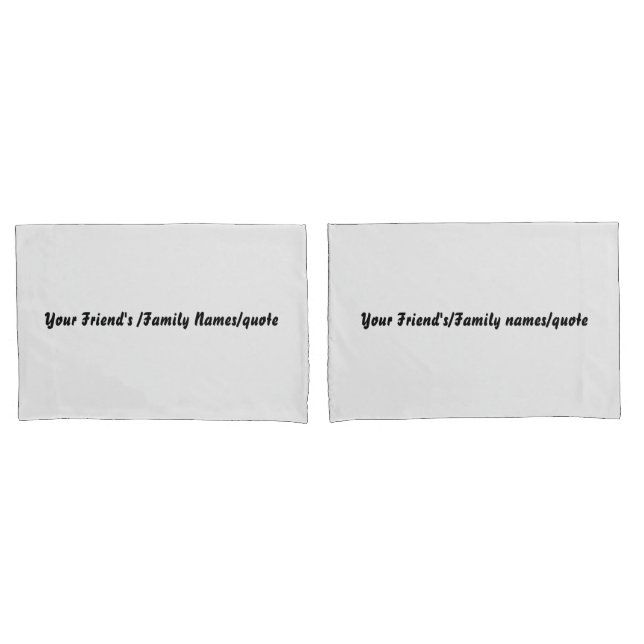 Custom Name Off White Pillowcases – Personalized  (Frente - conjunto)