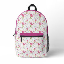 Custom Name Pink Purple Watercolor Wildflower