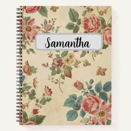 Custom name vintage floral 