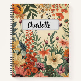 Custom name vintage floral pattern 