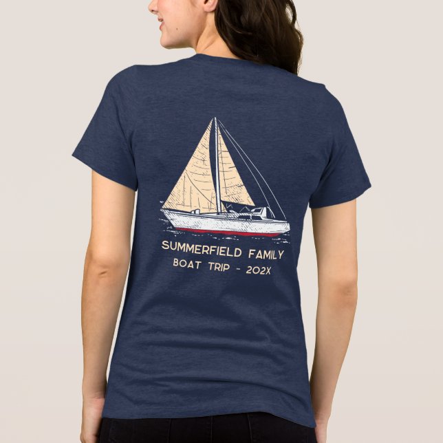 Custom Nautical Matching Family Boat Trip (Verso)