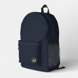 Custom Navy Blue Gold Initial Monogram Boy Sport 