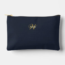 Custom Navy Blue Gold Monogram Minimal Clean