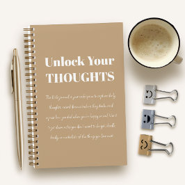 Custom Neutral Journal | Unlock Your Thoughts