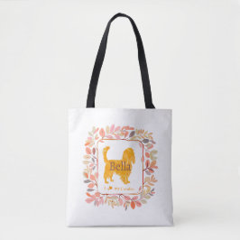 Custom pastel orange cavalier tote bag Photo