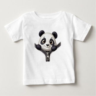 Custom Peeking Panda Zipper Cute Animal Baby Top