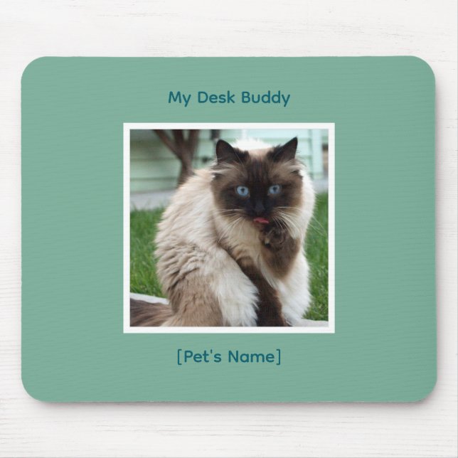 Custom Pet Photo & Name Mousepad | Desk Buddy (Frente)