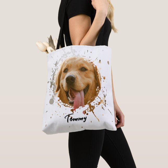 Custom Pet Photo Tote — Personalized Double-Sided  (Close Up)