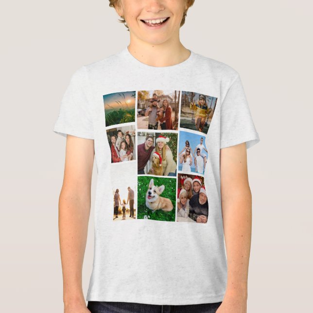Custom Photo Collage Shirt, Custom 9 Photos   (Frente)