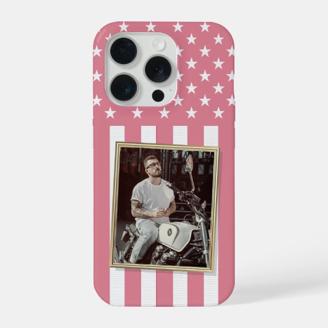 Custom Photo Phone Case, USA Flag Patriotic (Verso)