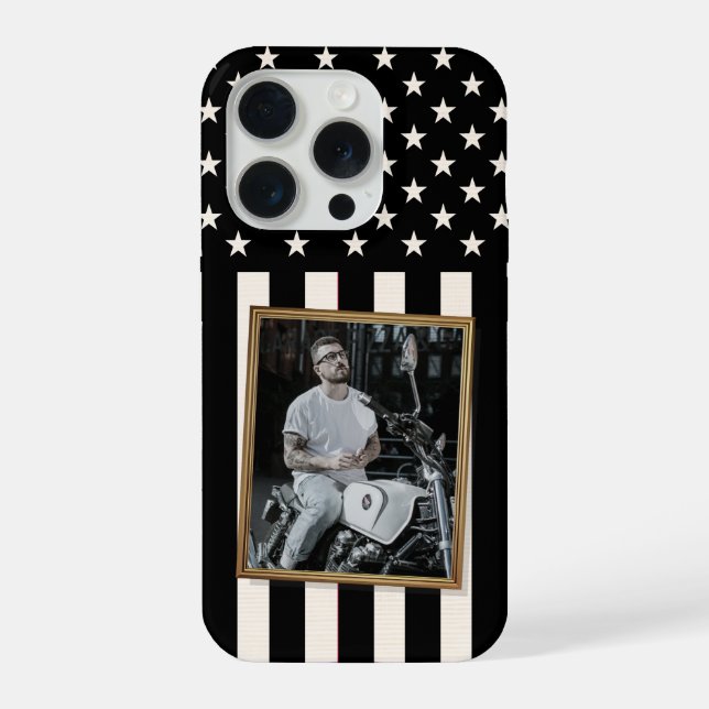 Custom Photo Phone Case, USA Flag Patriotic (Verso)
