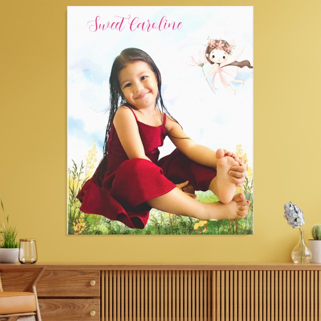 Custom Photo & Text Canvas Print (Insitu(Sala de estar))