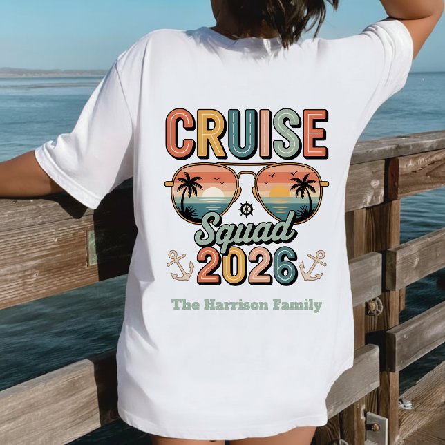 Custom Retro Cruise Squad 2026 Family Vacation  (Criador carregado)