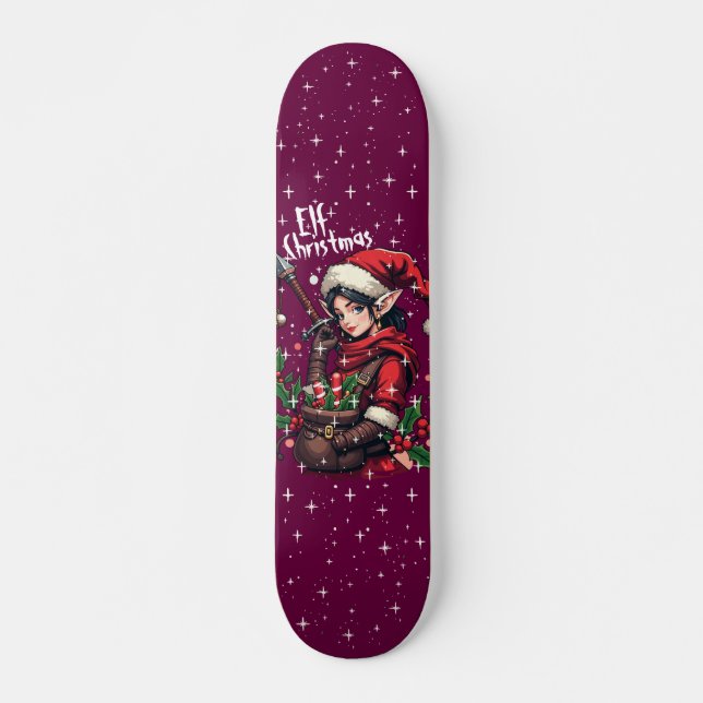 Custom Skateboard Deck - "Elf Christmas" (Frente)