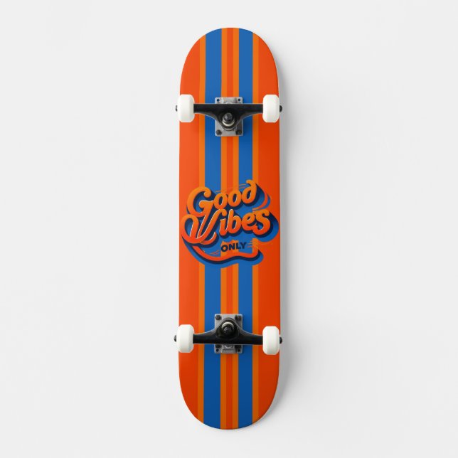 Custom Skateboard Deck - "Good Vibes" (Frente)