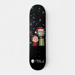 Custom Skateboard Deck - "Rick and Morty Christmas
