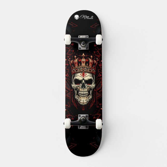 Custom Skateboard Deck - "Skull King" (Frente)