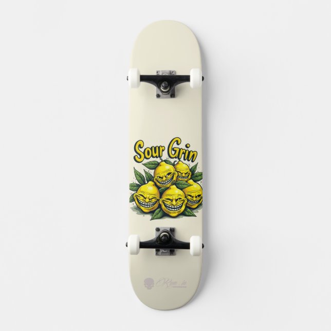 Custom Skateboard Deck - "Sour Grin" (Frente)