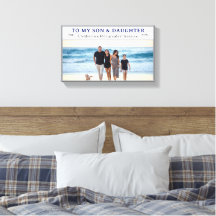 Custom Son & Daughter's Day Family Photo Canvas