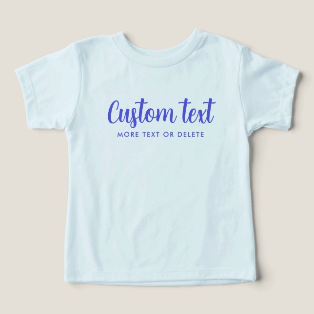 Custom Text Baby Bella Canvas Tri-blend Ice Blue (Design frontal)