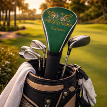 Custom Vintage Bird Floral Green