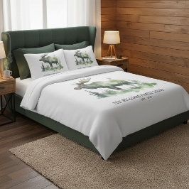 Custom Williams Family Lodge Rustic Watercolor Art