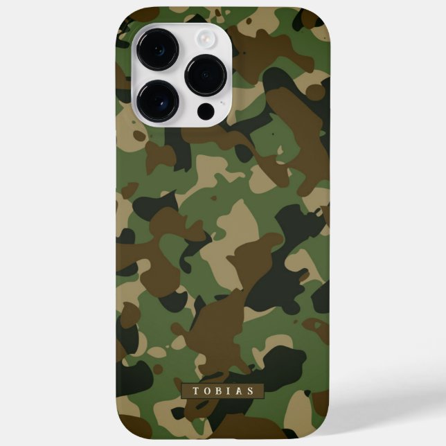 Customizable Name Camouflage Military Kaki Brown (Verso)