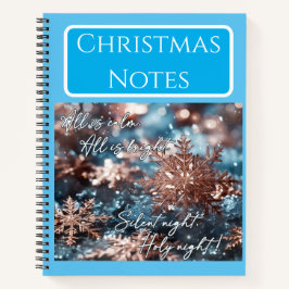 Customizable notebook, Christmas design, Christmas
