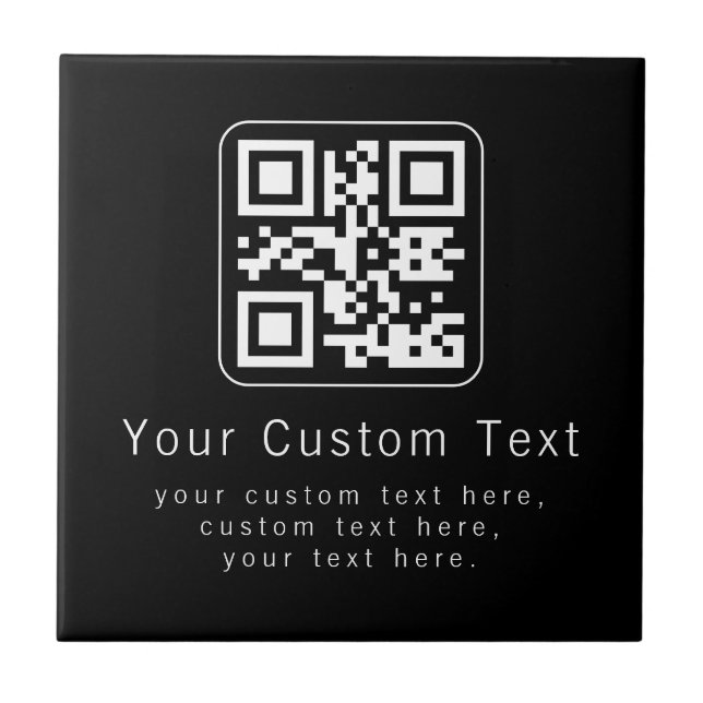 Customizable QR Code & Editable Text Template (Frente)