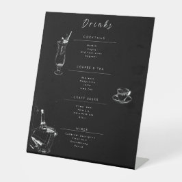 Customizable Wedding Drinks Menu Sign