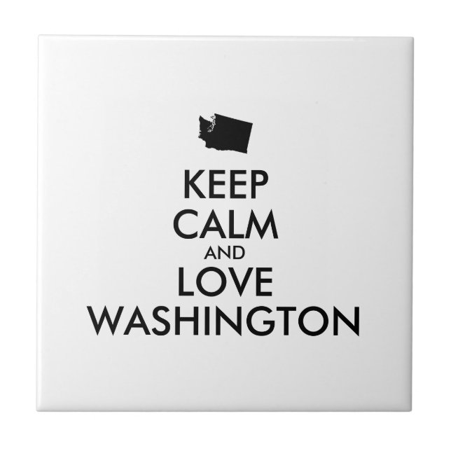 Customizável MANTENHA A CALMA e AME WASHINGTON (Frente)
