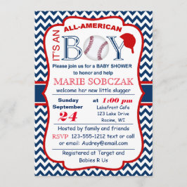 Customizável todo o convite do chá de fraldas de