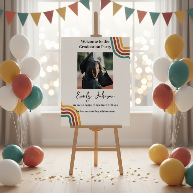 Customized Graduation Party Poster Boho (Criador carregado)