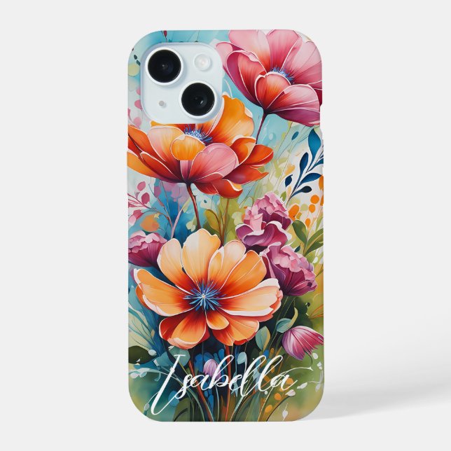 Customized Phone Case Floral Design (Verso)