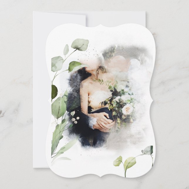 Customizsible Wedding design Inbjudningar (Frente)