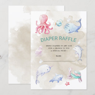 Cuta Sob O Convite De Bilhete De Fralda Marinha Ra