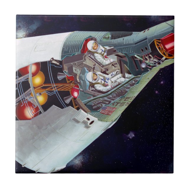 Cutaway, Uma Nave Espacial Gemini De Duas Pessoas  (Frente)
