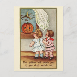 Cute 1916 Crianças | Cartão postal Vintage Hallowe