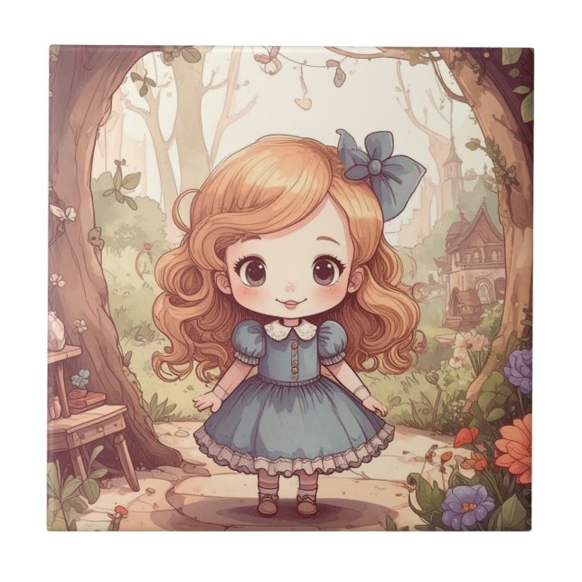 Cute Alice Adventures Wonderland Woodland Art (Frente)