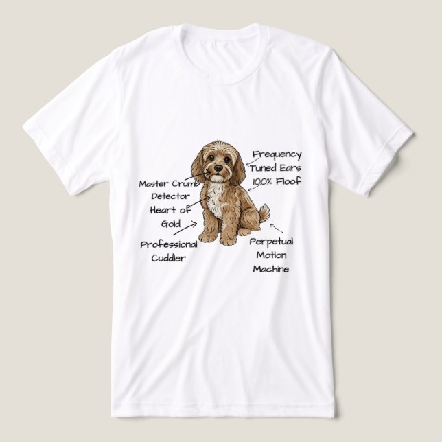 Cute Anatomy of a Cockapoo Dog Lover Gift (Design frontal)