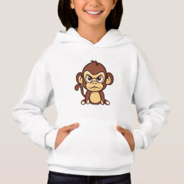 Cute Angry Baby Monkey Kids Hoodie