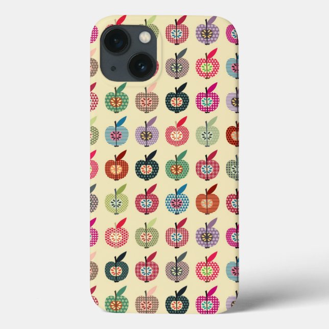 Cute Apples in Retro Style (Verso)