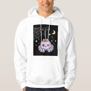 Cute Aranha Em Teia Brilhante Moletom Halloween