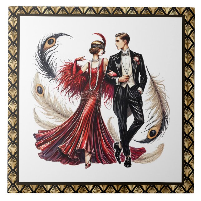 Cute Art deco couple  (Frente)
