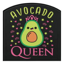Cute Avocado Queen with Heart Keto Girl Cooking