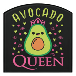 Cute Avocado Queen with Heart Keto Girl Cooking 