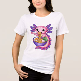 Cute Axolotl Eating Ramen Kawaii Noodle Bowl